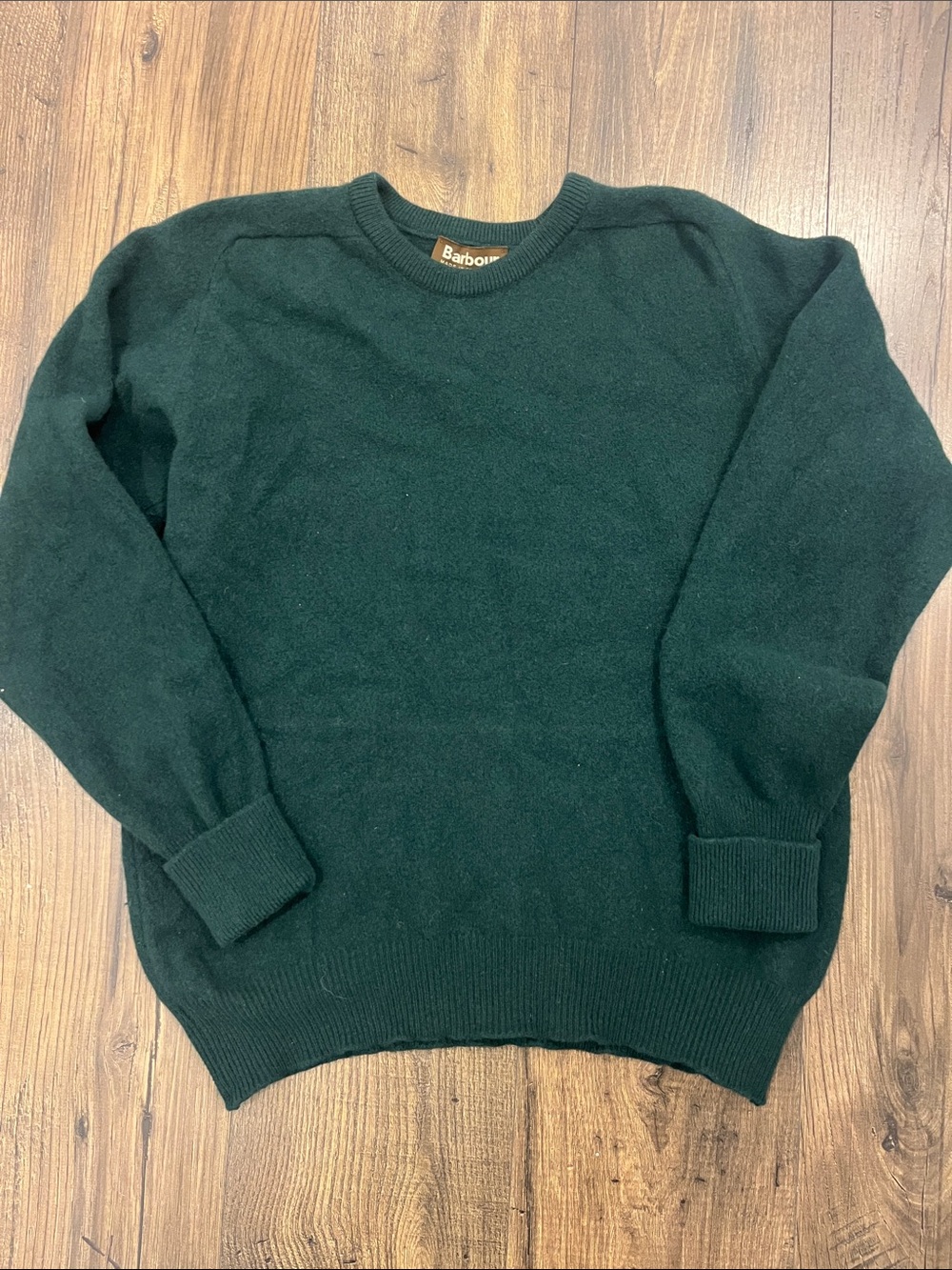 VTG Barbour Men's Forest Green Crewneck Sweater